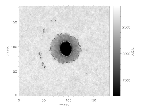 Intensity image and penumbral edges.