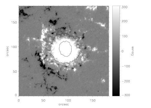 Magnetogram of AR 0330 between +/-300